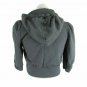 Roni Rose Italy Womens Cropped Jacket 3/4 Sleeves Removable Hood Gray