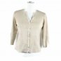 Worthington Women's Cardigan 3/4 Sleeves Waist Length Beige Size Large
