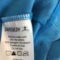 Danskin Womens Hooded Fleece Jacket Size Medium 7/8 Blue/ Teal and White Trim