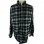 Croft & Barrow Men's Flannel Shirt Black, Grey and White Plaid Size Large