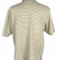 Adidas Climalite Men's Polo Shirt Stripe Casual Golf Size Large Tan White