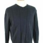 Nautica Mens Sweater Cotton V-Neck Dress Casual Long Sleeve Navy Blue Large