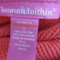 Woman Within 1X Women's Shirt 3/4 Sleeved Crew Neck Pink Gray