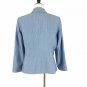 Evan Picone Woman's Blazer Pin Striped Size 12P Gray With White