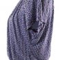 Daisy Fuentes Women's Shirt Chevron Short Sleeve Size Small Purple Blue