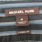 Michael Kors Men's Classic Fit Shirt Button Down Long Sleeve Striped Size Med