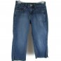 Lee Riveted Ultimate 5 Women's Capri Jeans Med Wash Size 4P Blue