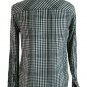 Merona Women's Long Sleeve Button Up Flannel Shirt Black & White Size Small