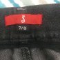 JuJu Women's Jean Skirt Shiny Black A Line Knee Length Pockets Size 7/8