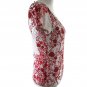Karen Scott Women's Petites Shirt Bead Embellished Size PP Red White