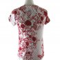 Karen Scott Women's Petites Shirt Bead Embellished Size PP Red White
