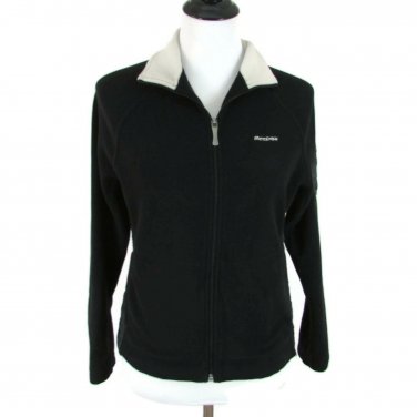 Reebok Women's Fleece Jacket Full Zip Pockets Size Small Black