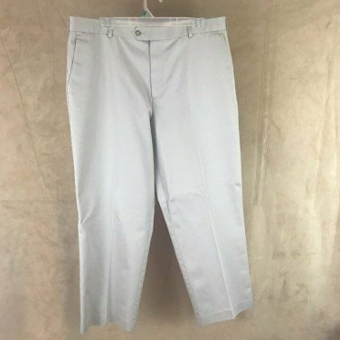 Dockers Premium Mens Flat Front Relaxed Fit Pants Cotton 38x29 Beige