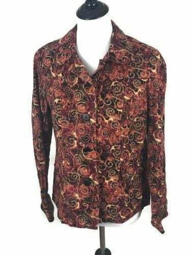 Christopher & Banks Women's Jacket Paisley Stretch Size Med