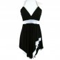 Rhapsody Women's Dress Size Large Tie Halter Black White