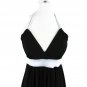 Rhapsody Women's Dress Size Large Tie Halter Black White