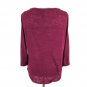 Calvin Klein Jeans Women's Shirt Size Med Semi Sheer Long Sleeves Maroon