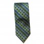 David Taylor Men's Neck Tie Polyester Green Blue Geometric 58L 3.5W