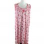 Wutlon Women's Night Shirt Nightgown Pink Floral Size XL