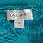 Avenue Woman's Sweater V Neck Size Acrylic 26/28 Blue Green
