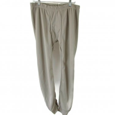 Men's UNITED Baseball Pants Long Underwear Size Large Taupe
