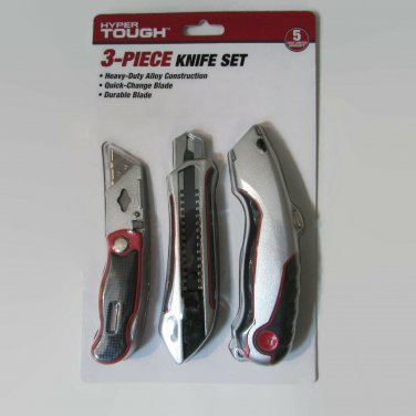 Hyper Tough 3 Piece Utility Knife Set