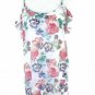 Miken Women's Swimsuit Cover Up Dress Floral Cold Shoulder Sheer Size Large