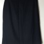 Ann Taylor Women's Skirt Wool Blend Pencil Black Pinstripe Lined Size 10