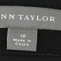 Ann Taylor Women's Skirt Wool Blend Pencil Black Pinstripe Lined Size 10