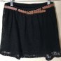 Xhilaration Girls Skirt With Overlay Lace Size Large Black