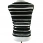 Dana B AND Karen Women's Tank Top Cotton Striped Size Small Black White