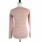 Mossimo Supply Co Women's Shirt Long Sleeve Striped Size XS Beige Pink