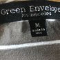 Green Envelope Women's Shirt Striped Sleeveless Size M Brown White