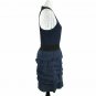 BCBGMaxazria Women's Dress Size Large Sleeveless Ruffled Purple Black Navy