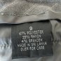BCX Women's Dress Pants Pinstripe Cambridge Flat Front Back Pockets Size 9 Gray