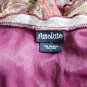 Assoluto Women's Shirt Paisley Lined 3/4 Sleeve V-Neck Multi Color Size Med