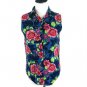 Separate Issue Women's Shirt Floral Sleeveless Button Front Size Small