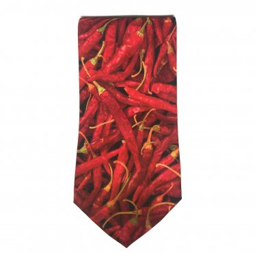 Ralph Marlin Men's Neck Tie Polyester 57" L 3 3/4" W BOGO 50% OFF Chili Peppers