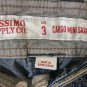 Mossimo Supply Co Cargo Mini Jeans Skirt Cotton Distressed Size 3 Blue