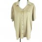Fashion Bug Women's Shirt Button Down Short Sleeves Size 22/24 Tan