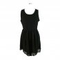 Esley Women's Dress Size Med Lined Lace Overlay Polka Dots Black