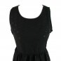Esley Women's Dress Size Med Lined Lace Overlay Polka Dots Black