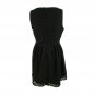 Esley Women's Dress Size Med Lined Lace Overlay Polka Dots Black