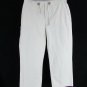 Dkny Women's Pants Cropped Capri Cotton Casual Off White Stone Size 4