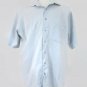Jean Chatel Paris Men's Dress Shirt Two Ply Button Up Shirt 17/43 Blue White