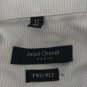 Jean Chatel Paris Men's Dress Shirt Two Ply Button Up Shirt 17/43 Blue White