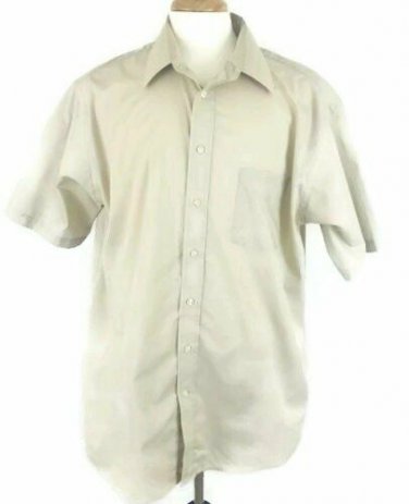 Stafford Essentials Men's The Everyday Shirt Classic Fit Size 17 1/2 Beige