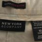 New York & Co City Stretch Women's Capris Cropped Pants Size 10 Short Beige