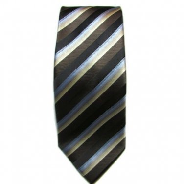 ZIGGURAT Men's Neck Tie Handmade Polyester Striped 59L 3W BOGO 50% Off