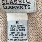 Classic Elements Women's Sweater  Floral Embroidered Sleeveless Size Small